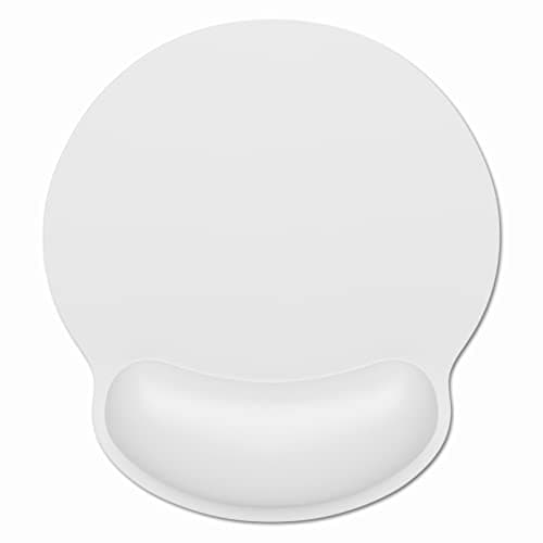 Dapesuom Ergonomic Mouse Pad with Wrist Support, Comfortable Memory Foam Wrist Rest for Easy Typing Pain Relief, Cute Computer Gaming Desktop Mouse Mat with Non-Slip Base for Laptop, Office, Gray