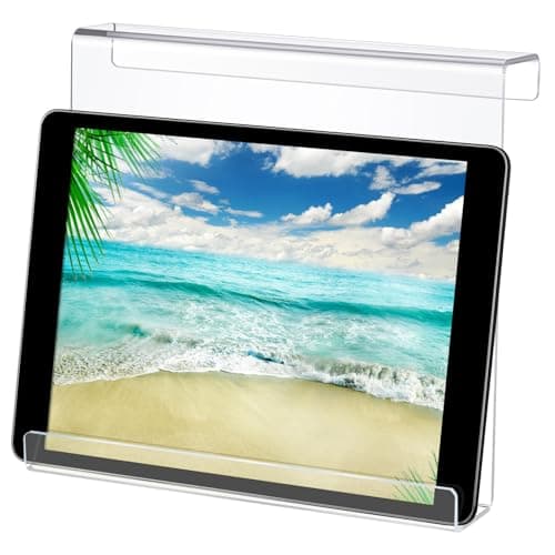 Jetec Treadmill Book Holder, Clear Acrylic Reading Rack for Treadmill Tablet Rack Universal Holder Tablet Magazines Books for Gym Exercising(9 x 8 x 1.5 Inches)