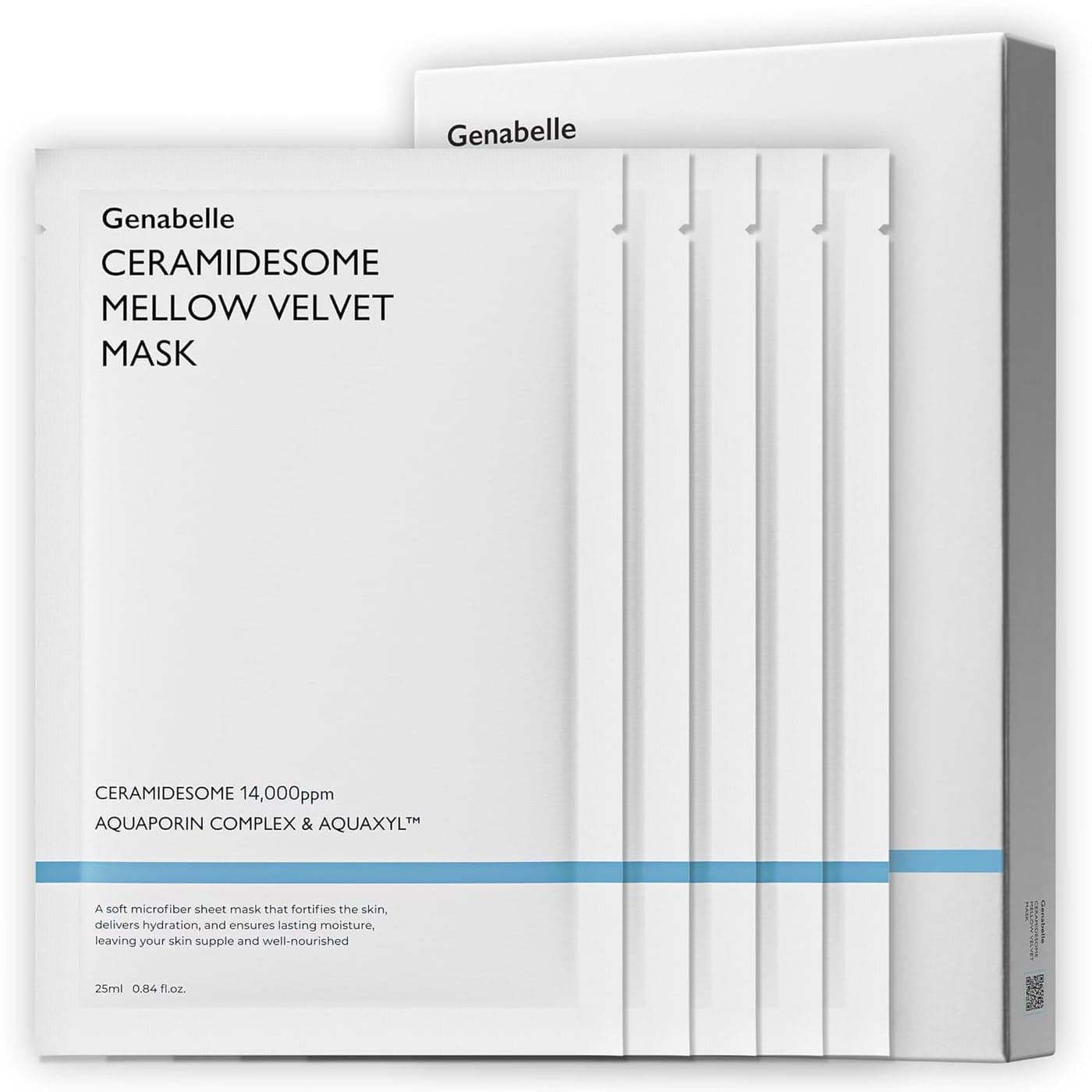 Ceramidesome Mellow Velvet Mask Deep Moisturizing Soothing Face Mask with Ceramide Vegan Formula for Sensitive Skin Hydrating Korean Skincare for Dry Damaged Skin 5pcs
