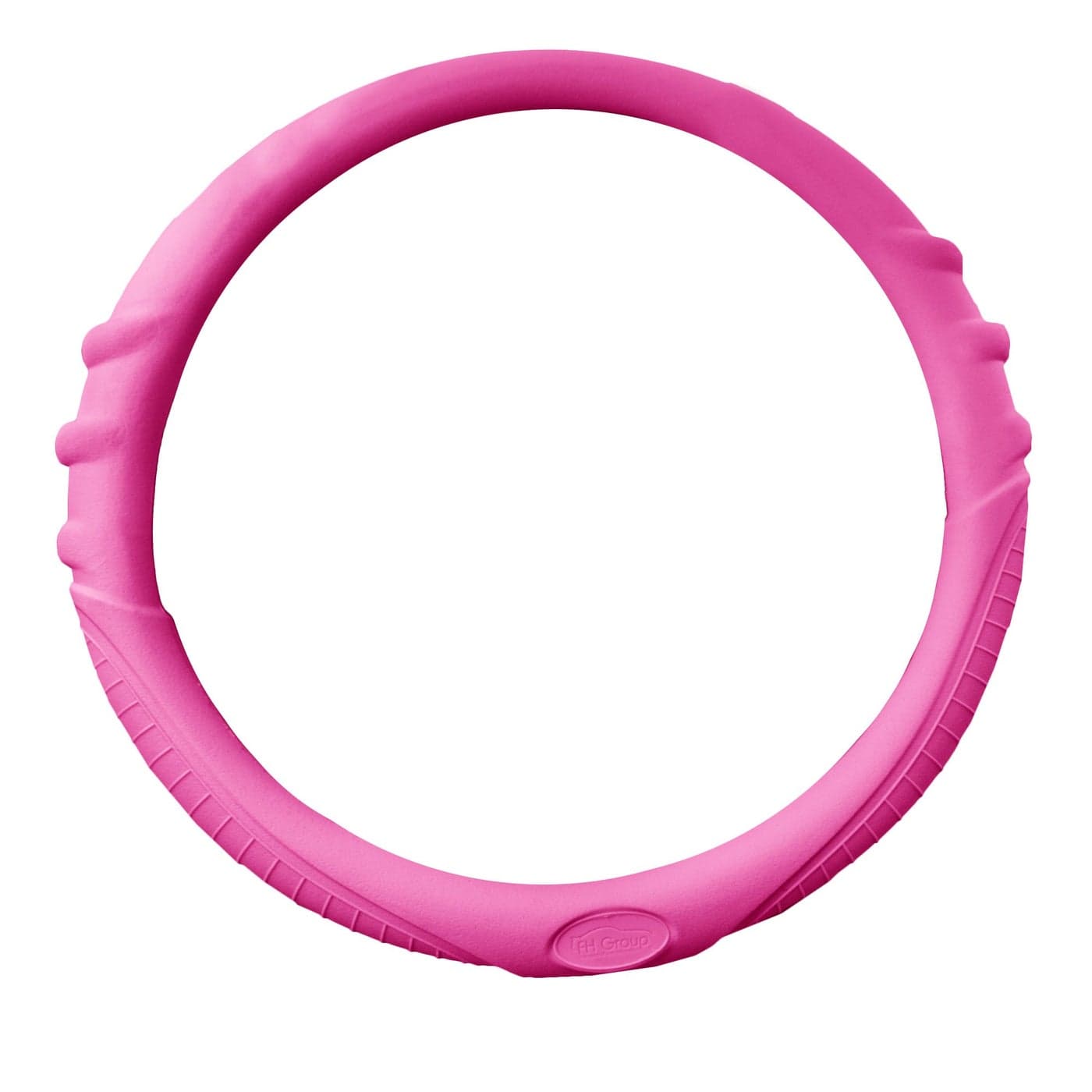 FH Group Universal Fit Silicone with Grip and Pattern Massaging Grip Steering Wheel Cover Fits Most Cars SUVs Trucks and Vans Hot Pink
