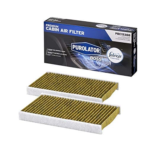 Purolator PBC15388 PurolatorBOSS Automotive Cabin Air Filter with Febreze & Activated Carbon, Car & Truck Passenger Compartment OEM Filter Replacement for Chevrolet Silverado 1500 & 2500 HD, and more