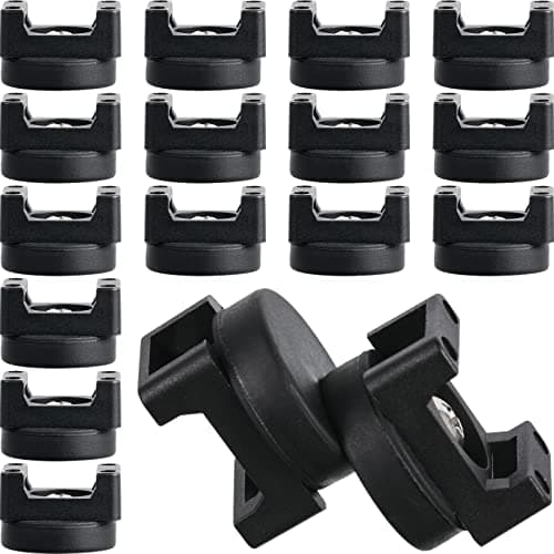 Yookeer 15 Pcs Magnetic Zip Tie Mount Base Black Magnetic Cable Clips Wire Holder Multipurpose Cable Ties Management Base Electrical Supplies for Wire (22 mm)