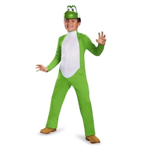 Disguise Yoshi Deluxe Costume Official Nintendo Super Mario Costume Kids Size Medium 78