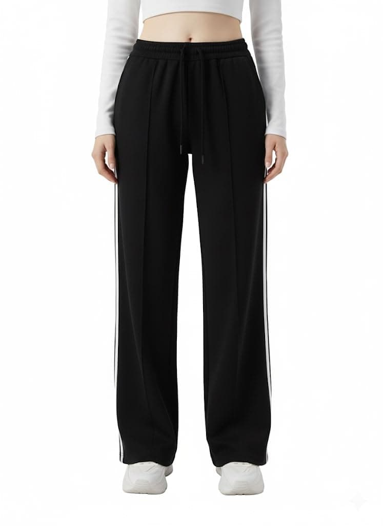 FASHA Women Joggers – High Waist Cotton Track Pants with Pockets | Gym Jogger Pants for Women | Casual Travel Lounge Wear Black