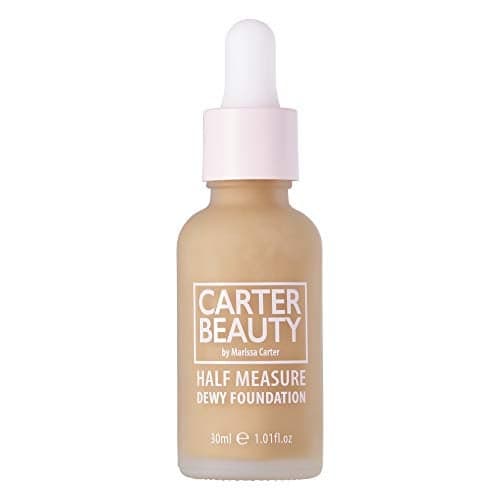 Carter Beauty Half Measure Dewy Foundation WaterBased Ultra Hydrating Formula Buildable LightToMedium Sheer Finish Vegan And Cruelty Free Paraben And Sulfate Free Truffle 101 OZ