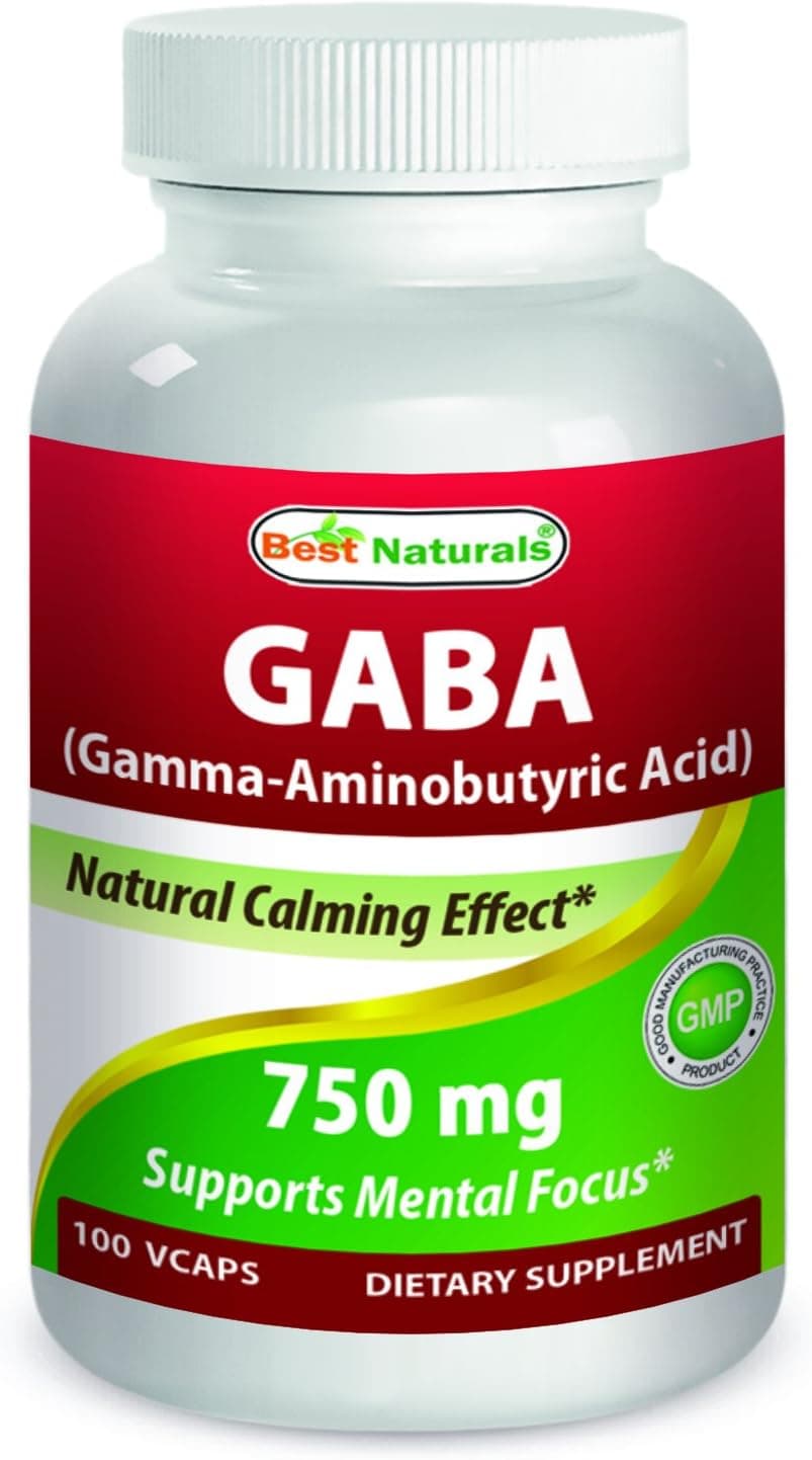 Best Naturals Gaba 750 mg 100 Veggie Caps