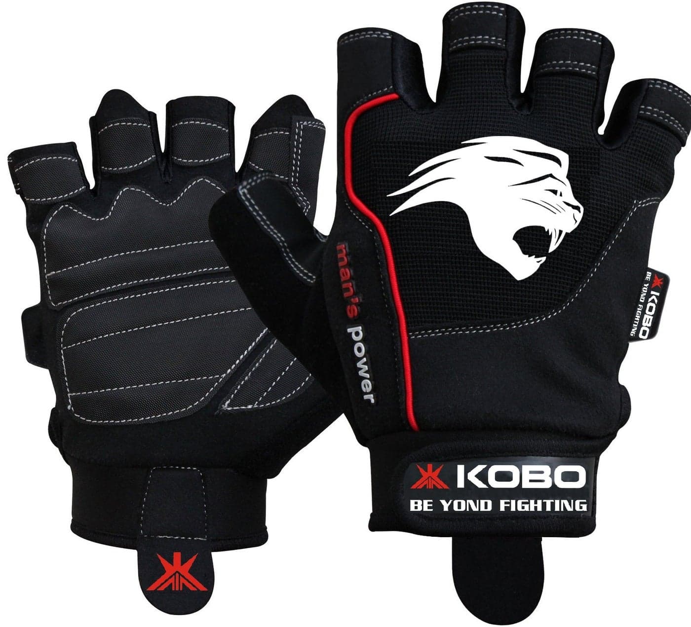 Kobo WTG-07 Gym Gloves, Small (Black)