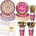 Happy Diwali Paper Plates and Napkins Serve 25 Diwali Party Supplies Decorations Deepawali Festival of Lights Disposable Paper Plates Napkins Cups for Indian Light Festival Party Supplies