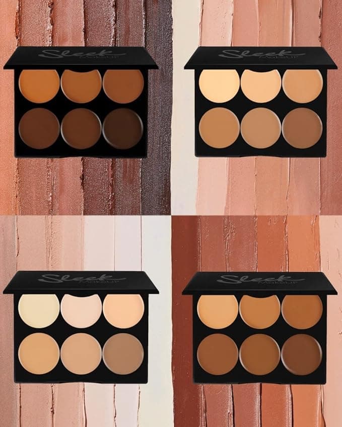 Sleek MakeUP Cream Contour Kit 6 Easily Blendable Colours for Smooth and Long Lasting Contour Dark