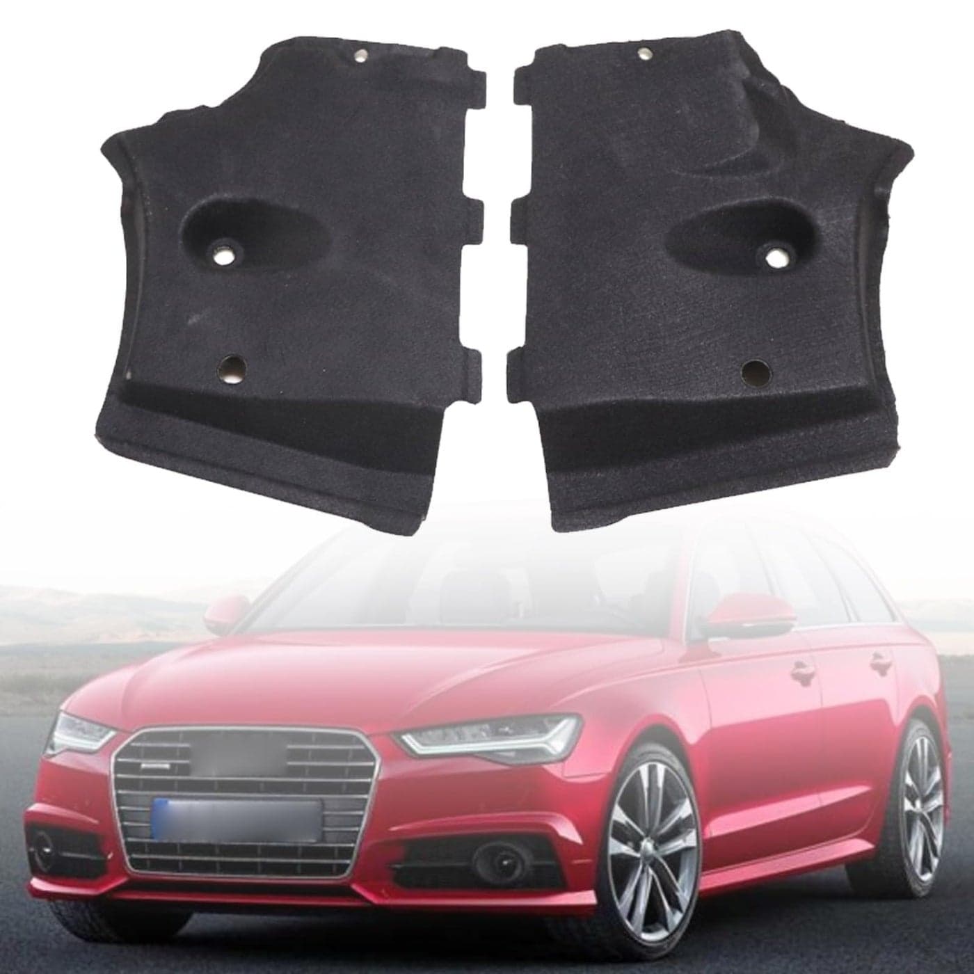 SecosAutoparts 2Pcs Under Body Splash Guard Shield Cover Front Driver Passenger Side Compatible with Audi A6 S6 C7 A7 20112017 Replace 4G0825202A4G0825201B