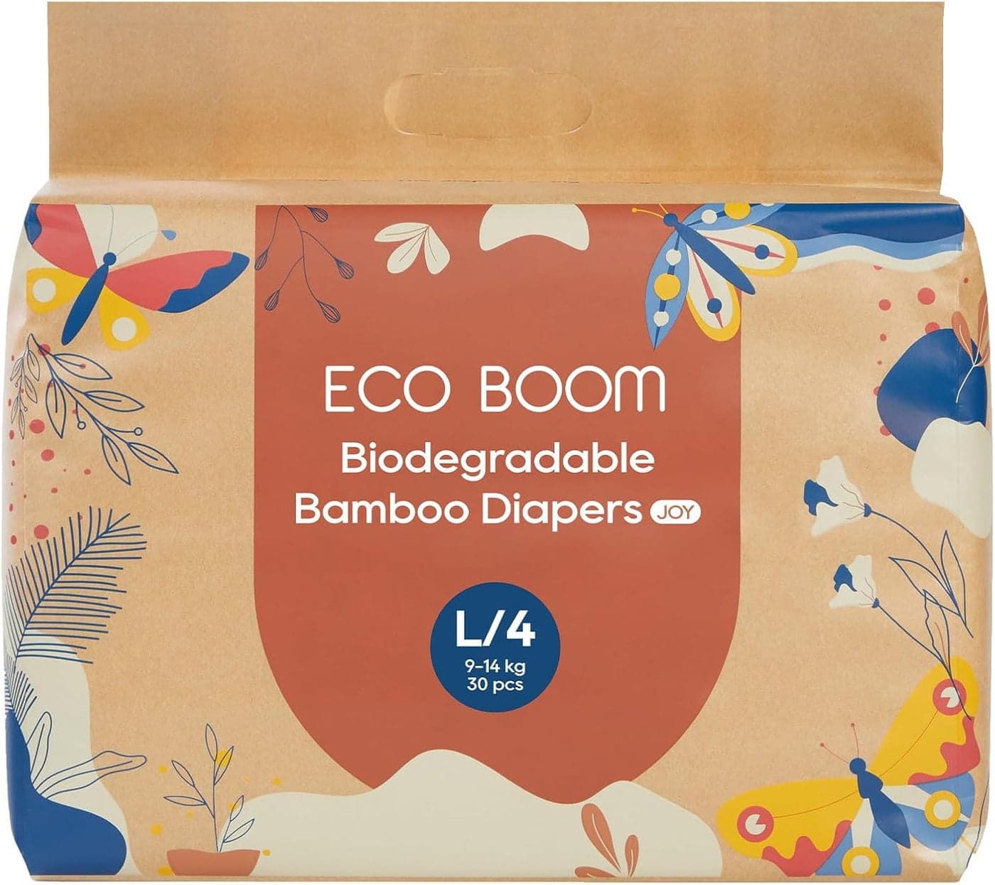 ECO BOOM Size 4 Diapers Bamboo Viscose Diapers Sustainable Paper Packaging