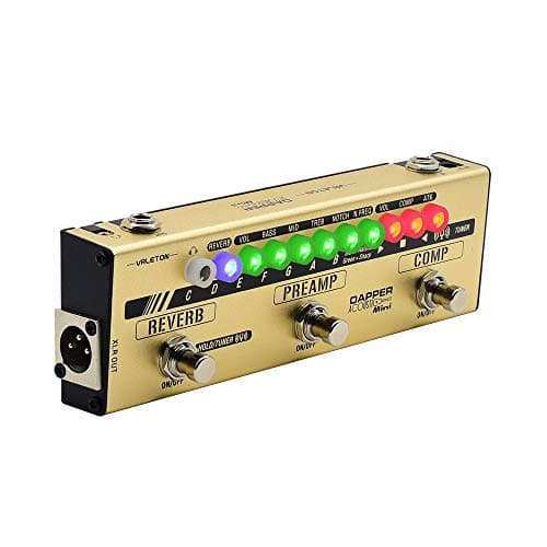VALETON Dapper Acoustic Mini Electric-Acoustic Guitar DI Analog Preamp Multi-Effects Pedal