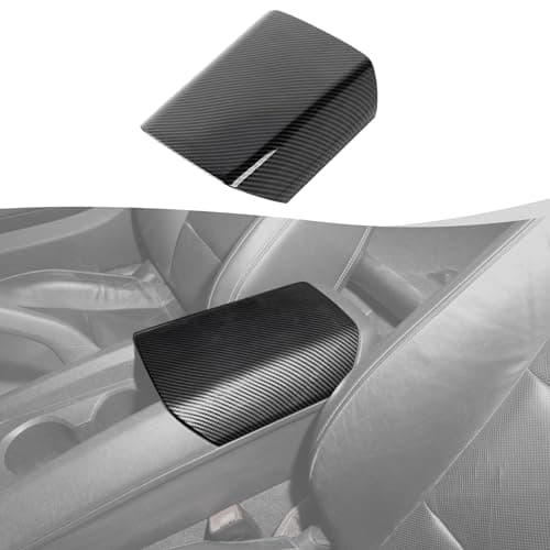 SQQP Center Console Cover Armrest Box Trim Waterproof Protector Fit for 2010-2015 Chevy Camaro(Carbon Fiber)