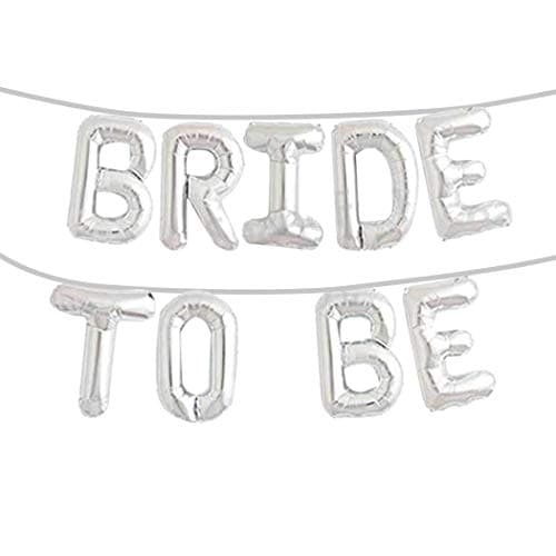 GRAND SHOP 50730 Bride to Be Balloon Letter Balloons Silver
