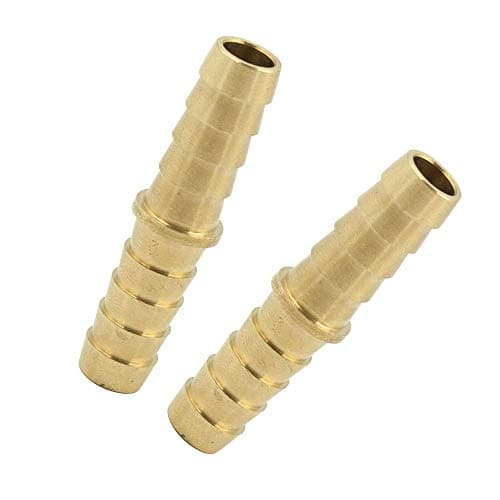 Legines 2pcs Barb Union 1/2" Barbed x 1/2" Barbed Splicer Brass Hose Fitting Mender Joiner
