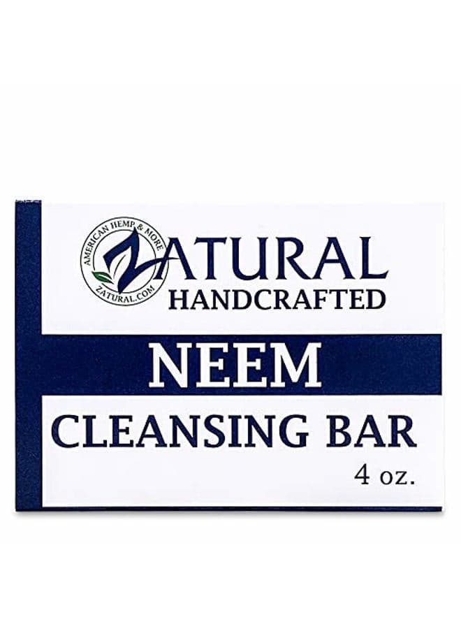 Neem Cleansing Bar – 100% Plant-Based Neem Oil Soap for Face and Body – Cold-Pressed, Vegan, and Fragrance-Free – Natural Skin Support – 4 oz (1 Bar)