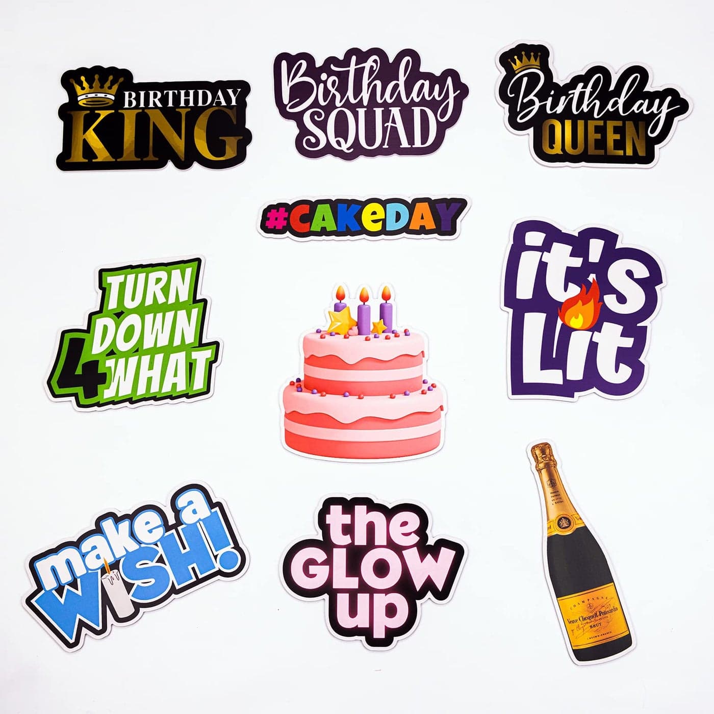 Birthday Pack Elevate Your PhotoBooth Experience with Durable Waterproof Props Perfect for Weddings Birthdays Photo Booth Businesses PVC Foamboard Adult Party Photo Props