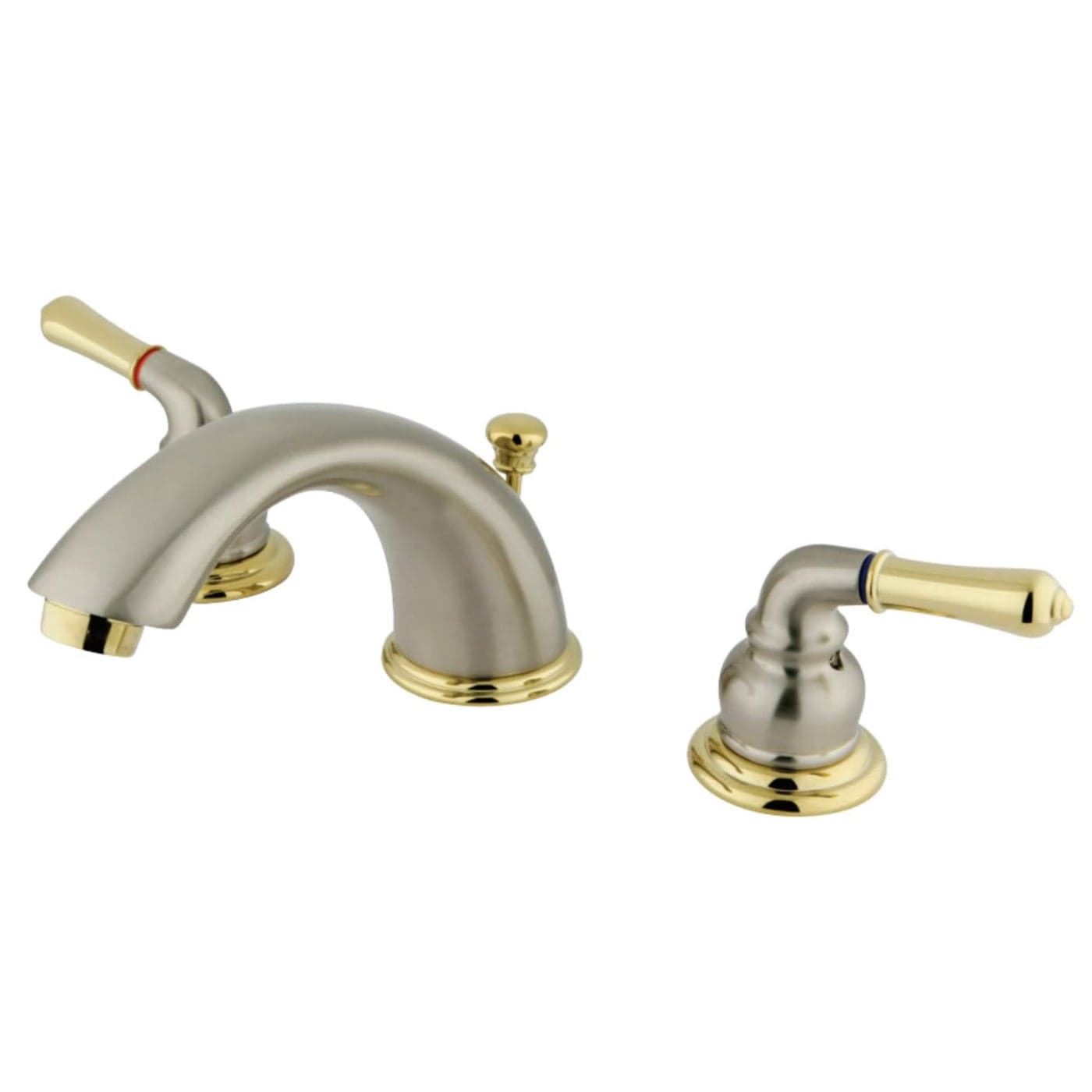 Kingston Brass KB969 Magellan Widespread Bathroom Faucet with Retail PopUp Brushed NickelPolished Brass