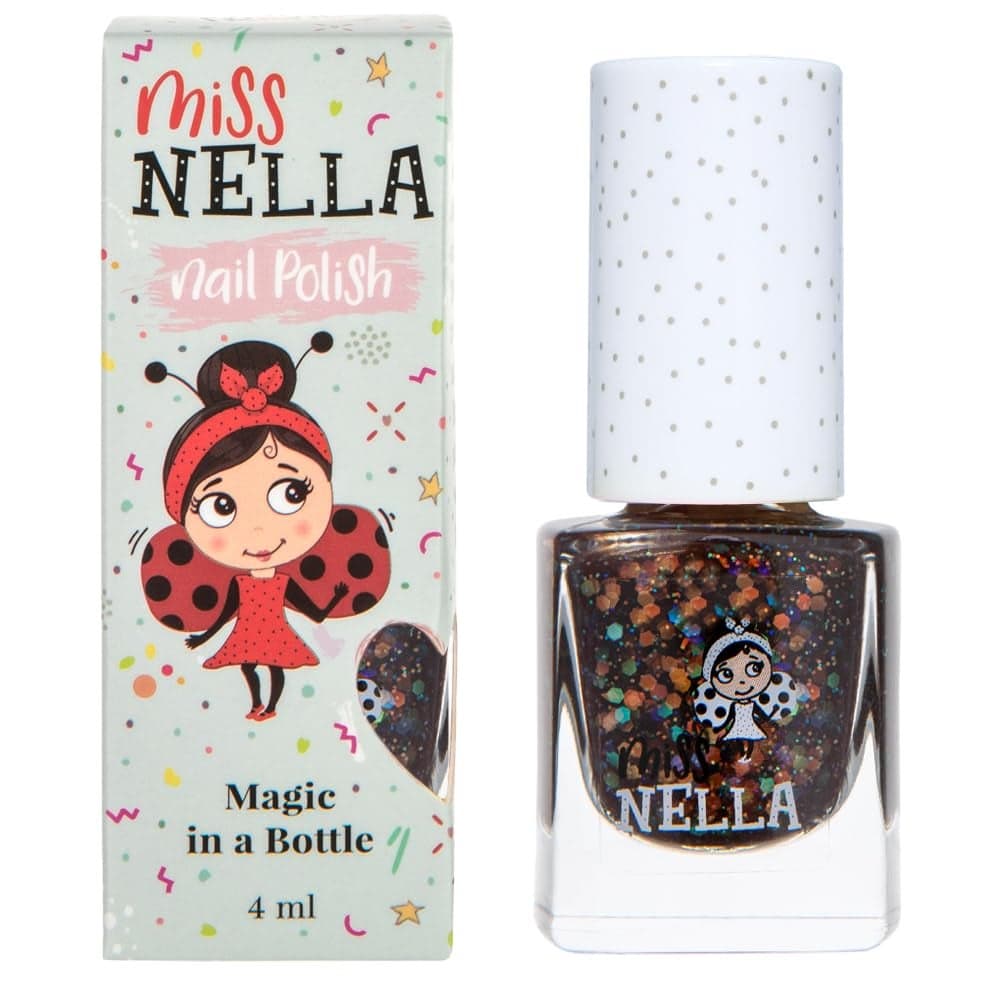 MISS NELLA SECRET DIERY Safe Special dark plum Nail Polish for Kids NonToxic Odor Free Formula for Children and Toddlers Natural Water Based for Easy Peel Off
