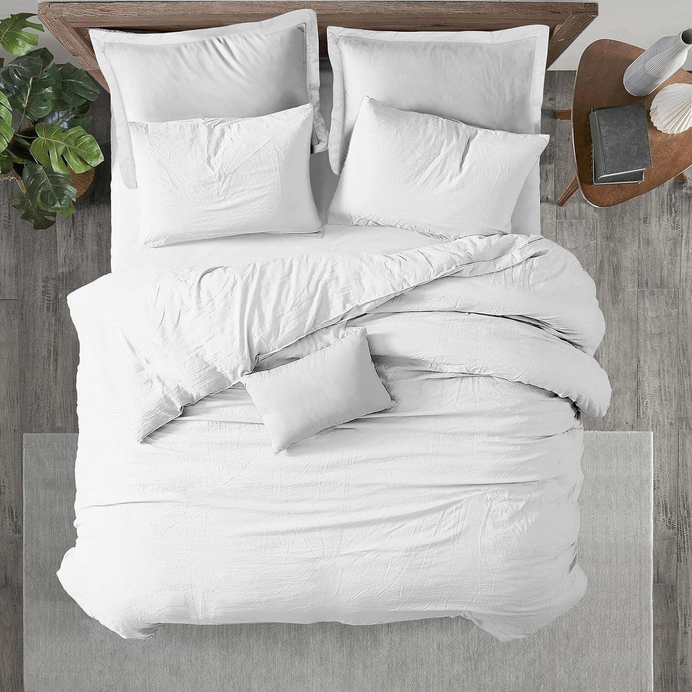 Kotton Culture 1 Pc Queen Size Duvet Cover Only 100 Egyptian Cotton Sateen 600 Thread Count Ultra Soft Premium Durable Comforter Cover Zipper Closure Corner Ties White QueenFull 90 X 90