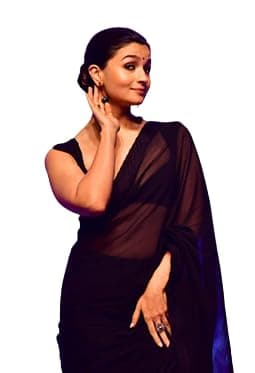 BE4ME.COM Alia Bhatt Wear Rocky And Rani Movie Celebrity Inspired Manish Malhotra Party Wear Wedding Saree (Black)