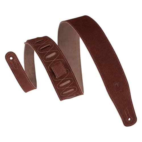 Levy's Leathers Simply Suede Series 2.5" Hand-Brushed Natural Dye Guitar Strap; Rust (MS26-RST)