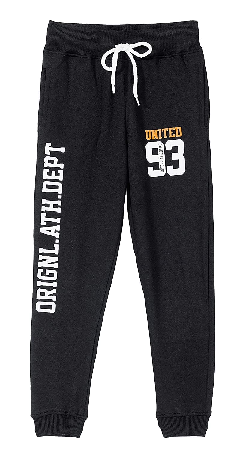 T2F Boy's Joggers Track Pant (9-10 Years, Black)