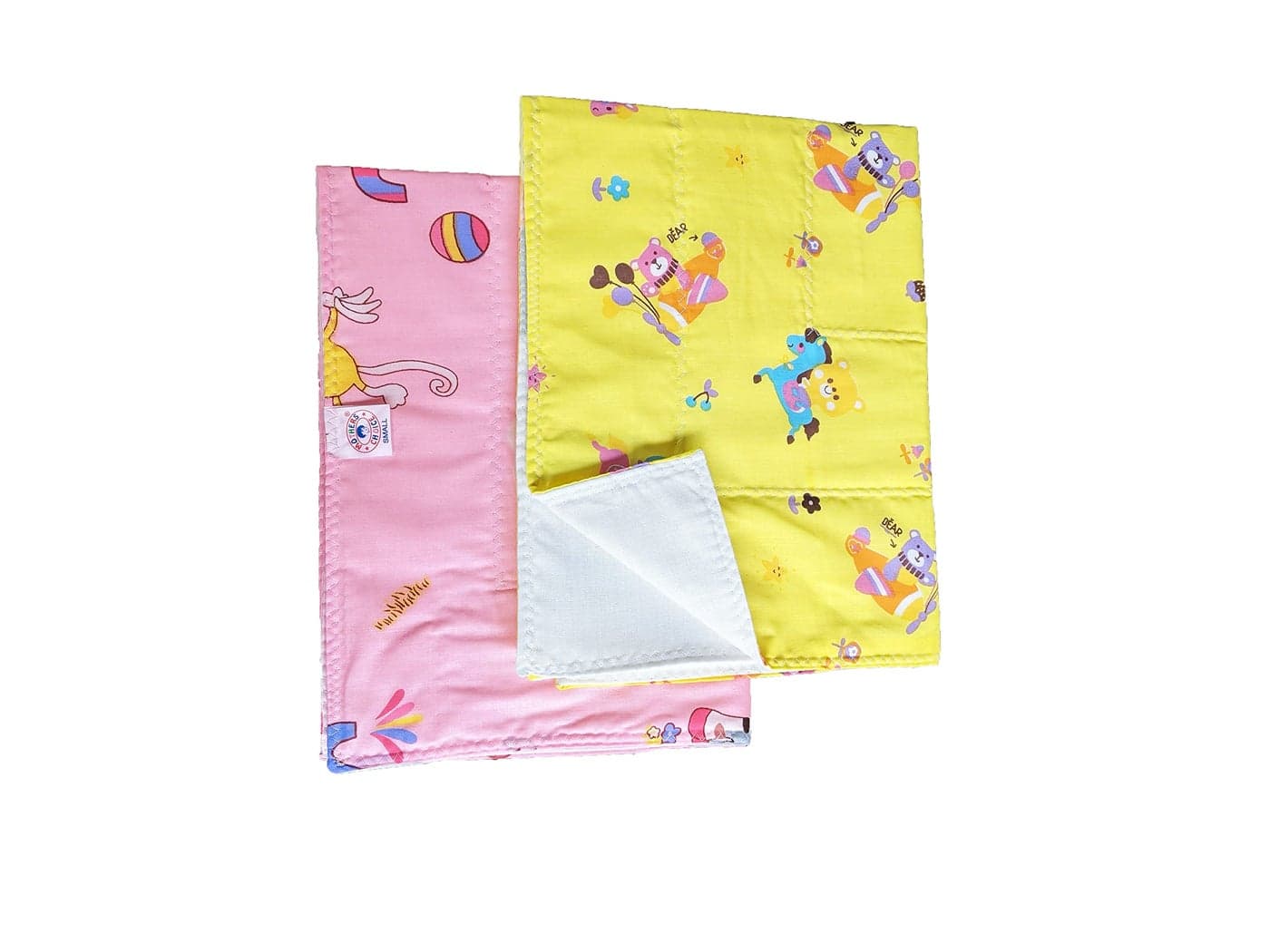 Soft 4 Layer Cotton Nappy Changing, Massage Mat/Crib Sheet Washable and Reusable Cotton Urine Mat for 0-6 Months Baby PK-2