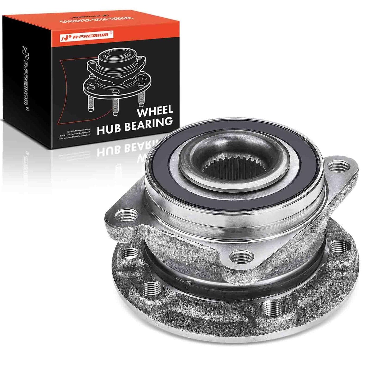APremium Wheel Bearing and Hub Assembly Compatible with Jeep Cherokee 20142023 Chrysler 200 20152017 Without ABS