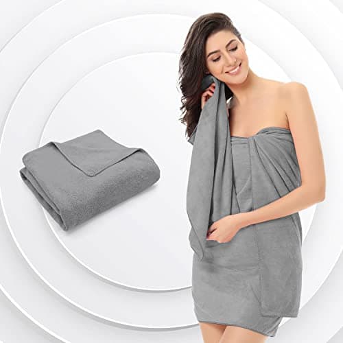 Sassoon Venir Microfiber 1 Piece Women Bath Towel 450 GSM (60x120cm, Grey Color) Ultra Soft Material, Towel for Daily use