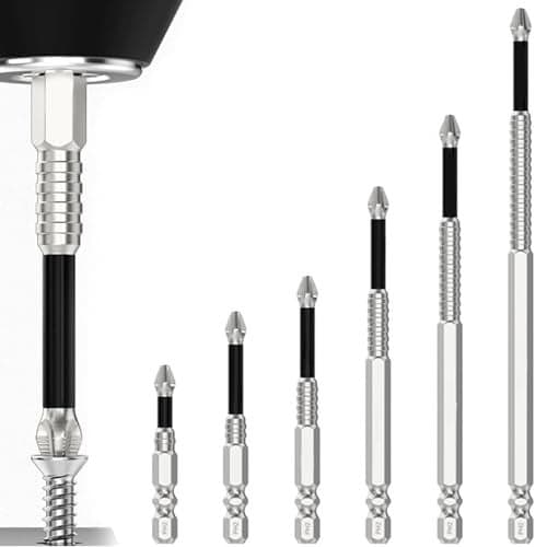 High-Magnetic Screwdriver Drill Bit,k5 impact resistant non slip bit,Strong Magnetic Durability Screwdriver Drill Bit Set,Anti-Slip Magnetic Electric Screwdriver Set,25 50 65 70 90 150mm (1Set)