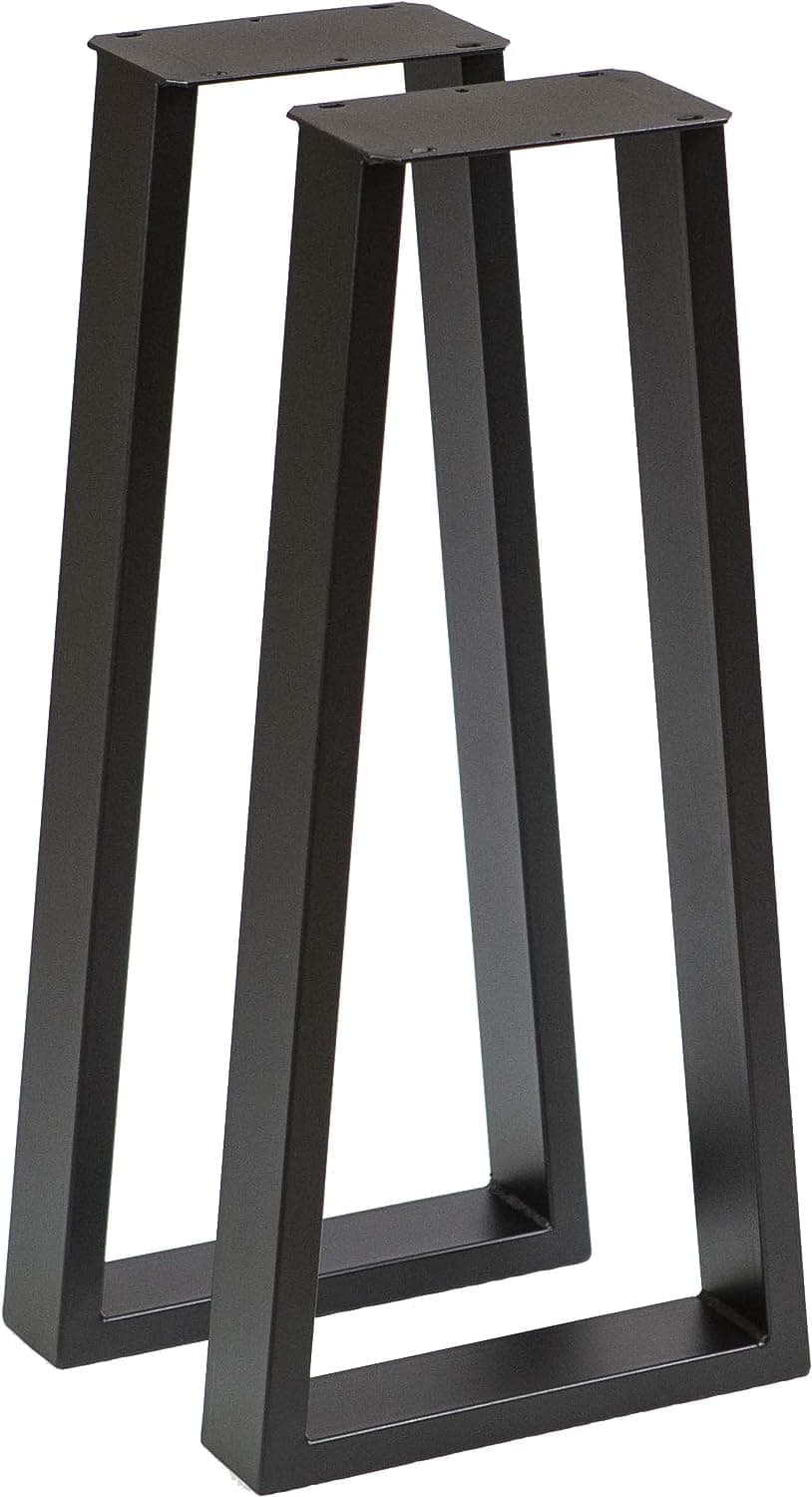 Ventuos New Town Trapezoid Console Table Legs Black Powder Coated 1 Pair Metal Coffee Table Finish Color Black DIY
