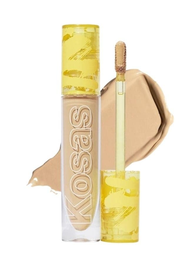 Kosas Revealer Super Creamy & Brightening Concealer with Caffeine & Hyaluronic Acid, Tone 5.5 O - Medium With Olive Undertones 5g - Medium to Full Coverage