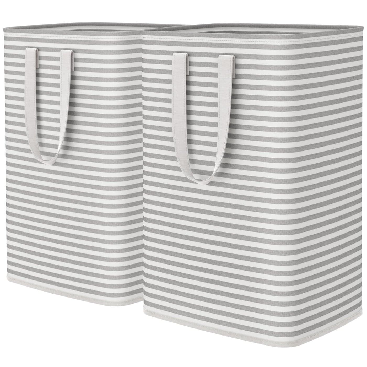 Lifewit 2 Pack Laundry Hamper Large Collapsible Laundry Baskets Freestanding Waterproof Clothes Hamper with Easy Carry Handles in Laundry Room Bedroom Bathroom College Dorm Grey 2 x 80L