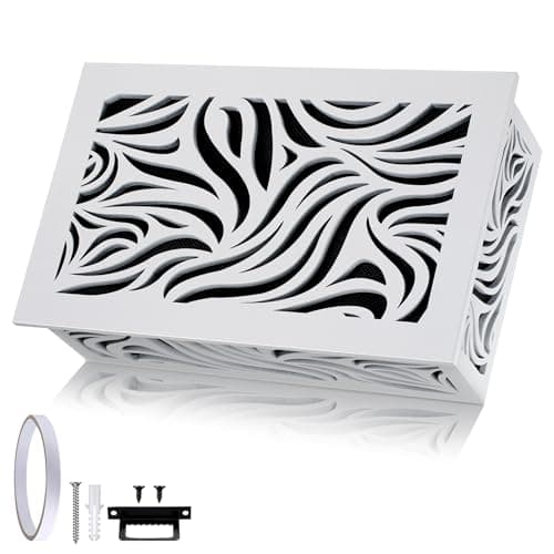 Saillong Wooden Doorbell Chime Cover Box Only, Modern White Doorbell Cover for Wall Inside, Indoor Wall Mounted Door Bell Covers With Mounting Hardware, Easy to Install, Doorbells Not Included