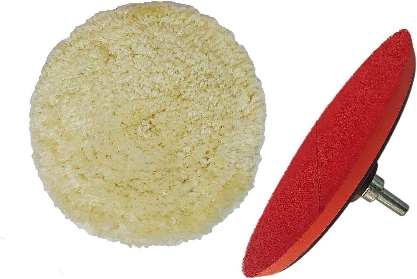 DUMDAAR 7inch Wool Pad and 7inch Backing pad with M14 adaptor