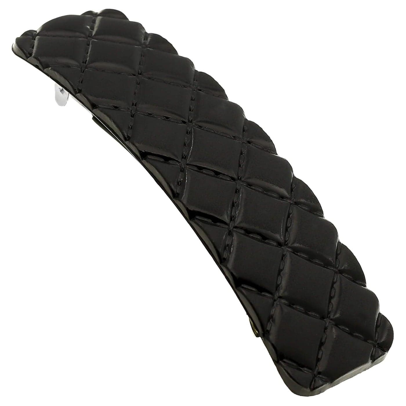 Camila Paris CP2650 French Hair Barrette Clip for Girls Black Rubberized Metal Closure Strong Hold Grip Hair Clips for Women No Slip and Durable Styling Girls Hair Accessories Made in France