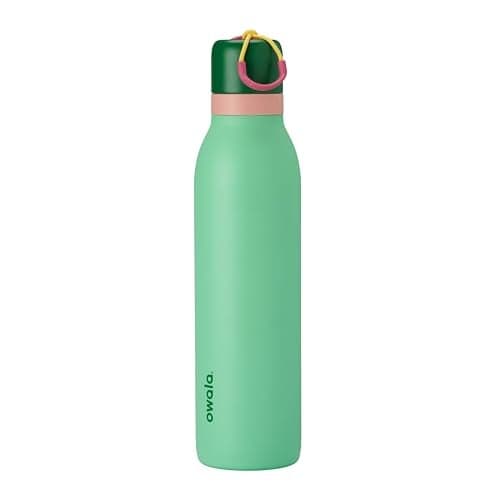 Owala FreeSip Twist Insulated Stainless Steel Water Bottle with Straw for Sports and Travel, BPA-Free, 24-oz, Scream Green
