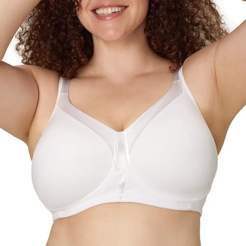 Playtex womens 18 Hour Silky Soft Smoothing Wireless Us4803 Available With 2-pack Option Bras, White, 38DD US
