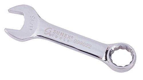 SUNEX TOOLS 993022 11/16" Fully Polished Stubby Combination Wrench