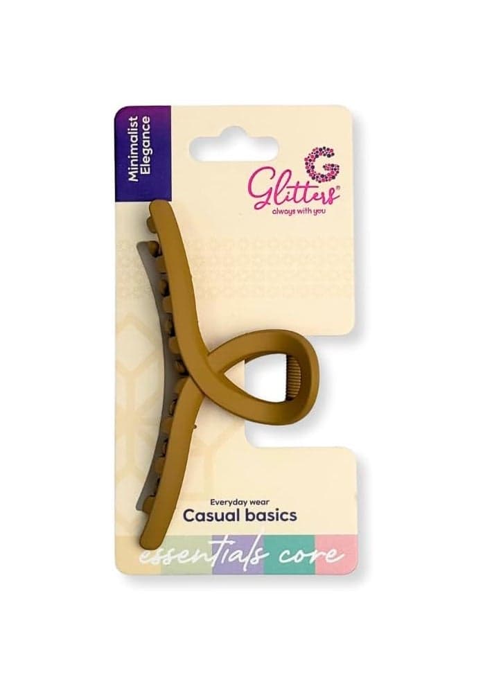 Glitters Minimalist Elegance Hair Claw Clip - Matte Brown