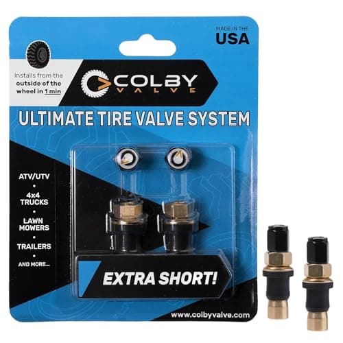 Colby Valve Permanent Valve Stem Replacement Kit | Heavy Duty Metal Emergency Valve Stems for Tubeless Tires | Quick Install from Outside of The Wheel | Made in USA from Quality 360 Brass Components