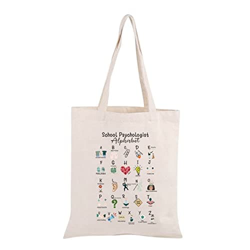 Psychologist Canvas Tote Bag Thank You Gift for Psychologist Psych Shopping Bag Book Bag End of Term Gift
