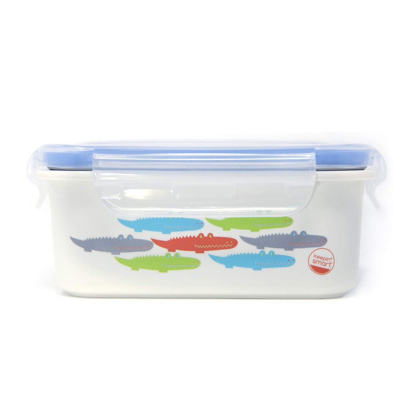 Innobaby Keepin Fresh Stainless Bento Snack or Lunch Box with Lid for Kids and Toddlers 16 oz BPA Free Food Storage Blue Alligator