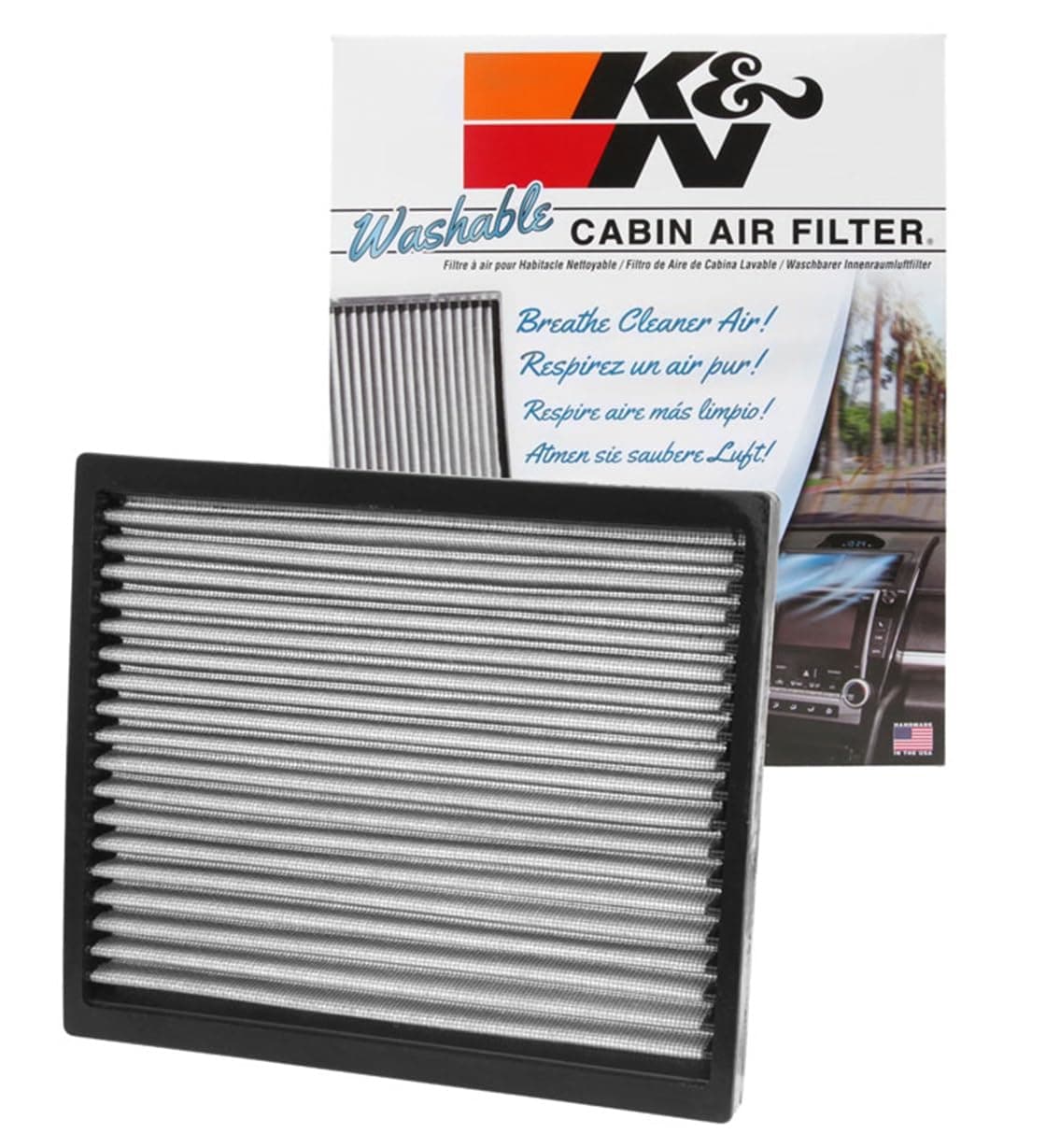 KN LIFETIME Cabin Air Filter Premium Washable Clean Air for your Cabin Compatible with 20082020 HyundaiKia See Product Description for Select Models VF2037