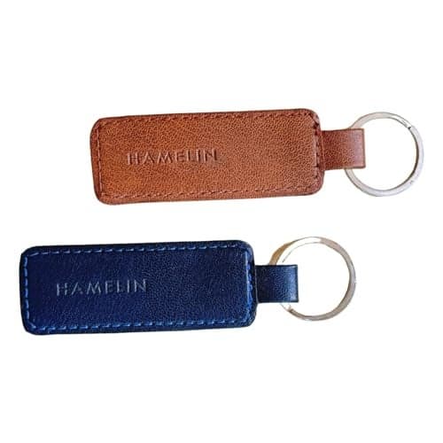HAMELIN Keychain for Bike/Car-Set of 2 | Blue Croc & Tan Croc Design | Stylish Keychain Set For Men & Women | Stainless Steel Key Ring | Vegan Leather Key chain | Ideal Gift For Couples