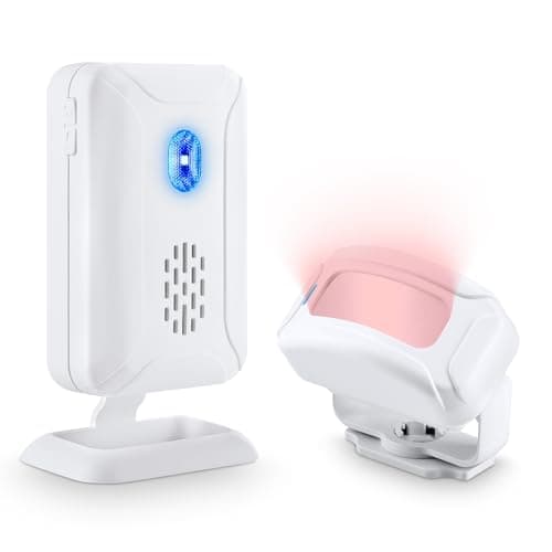 KCMYTONER Motion Sensor Door Chime Battery Operated, Motion Sensor Doorbell for Business,Wireless Motion Detector Alarm Indoor,Volume Adjustable,918Ft Range,5 Modes, 36 Tunes, for Home, Store, Office