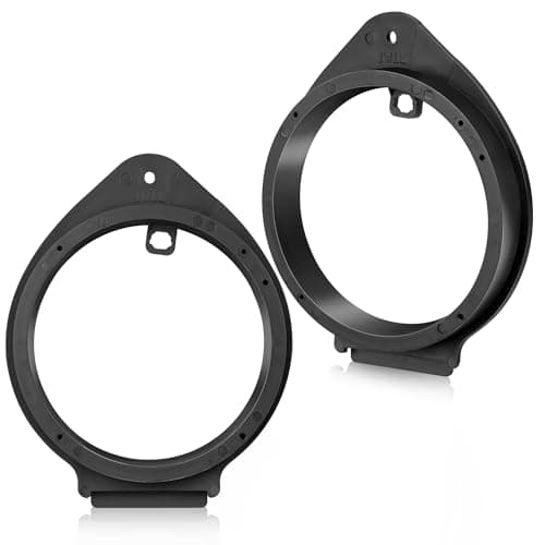 NuIth Aftermarket Front & Rear Door Speaker Adapter Spacer Ring for GM GMC 2006-2019, Chevy 2006-2021, Cadillac 2007-2014 Vehicles 6.5 Inch Speaker Bracket Installation 2 Pack