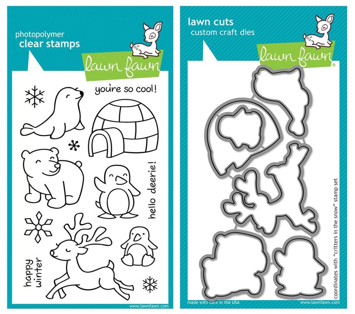 Lawn Fawn Critters in the Snow Clear Stamp and Die Set
