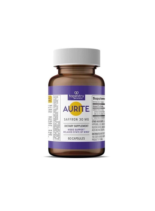 Saffron Supplement, Stress Management, Mood Support, Long-Term Memory, for Women & Men. 60 Count, Vegetarian Friendly, Non-GMO, Gluten-Free, Soy-Free. Quality Saffron Extract